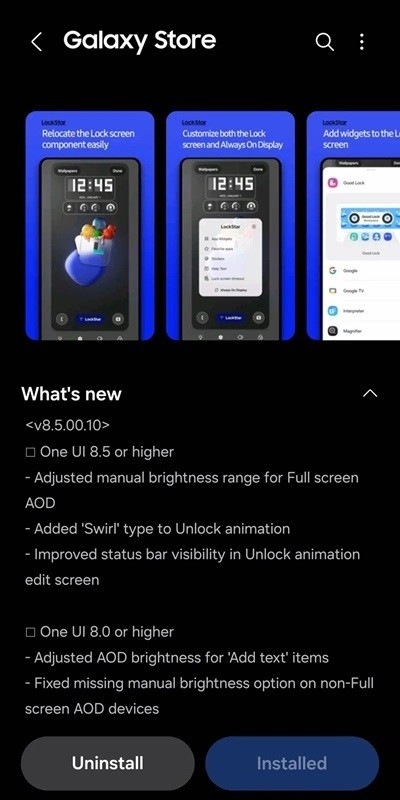 atualização da samsung para o good lock