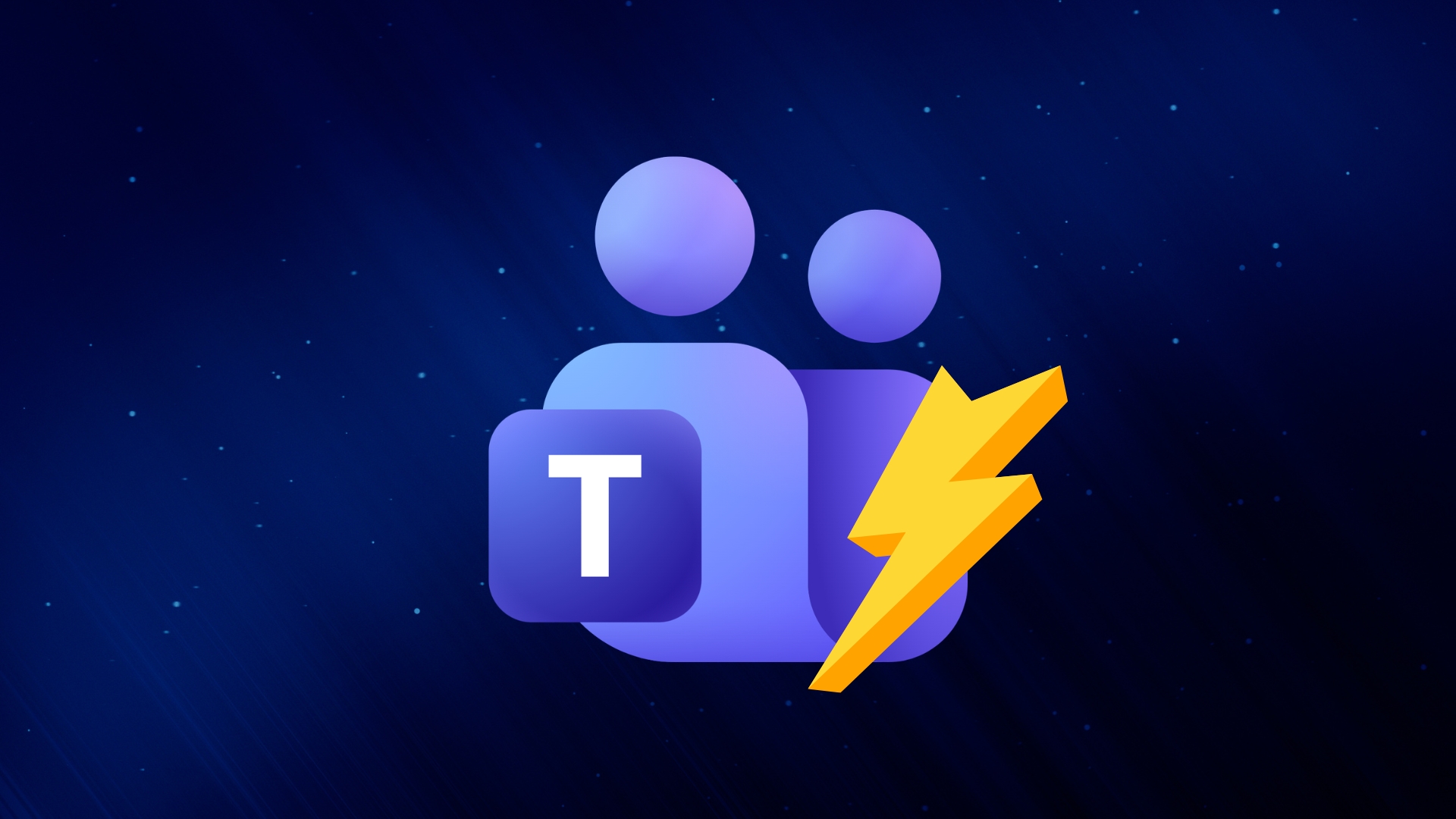 Microsoft Teams com um relampago ao lado a sinalizar que a plataforma esteve com problemas