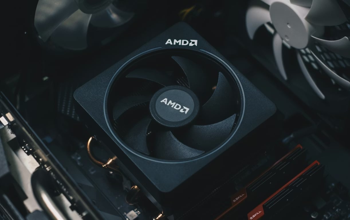 AMD processador cooler em formato quadrado