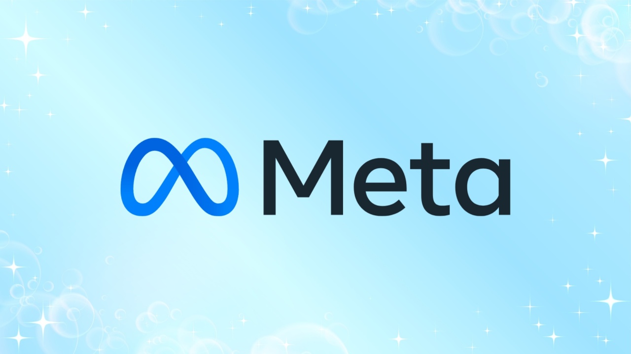 Logo da Meta em fundo azul