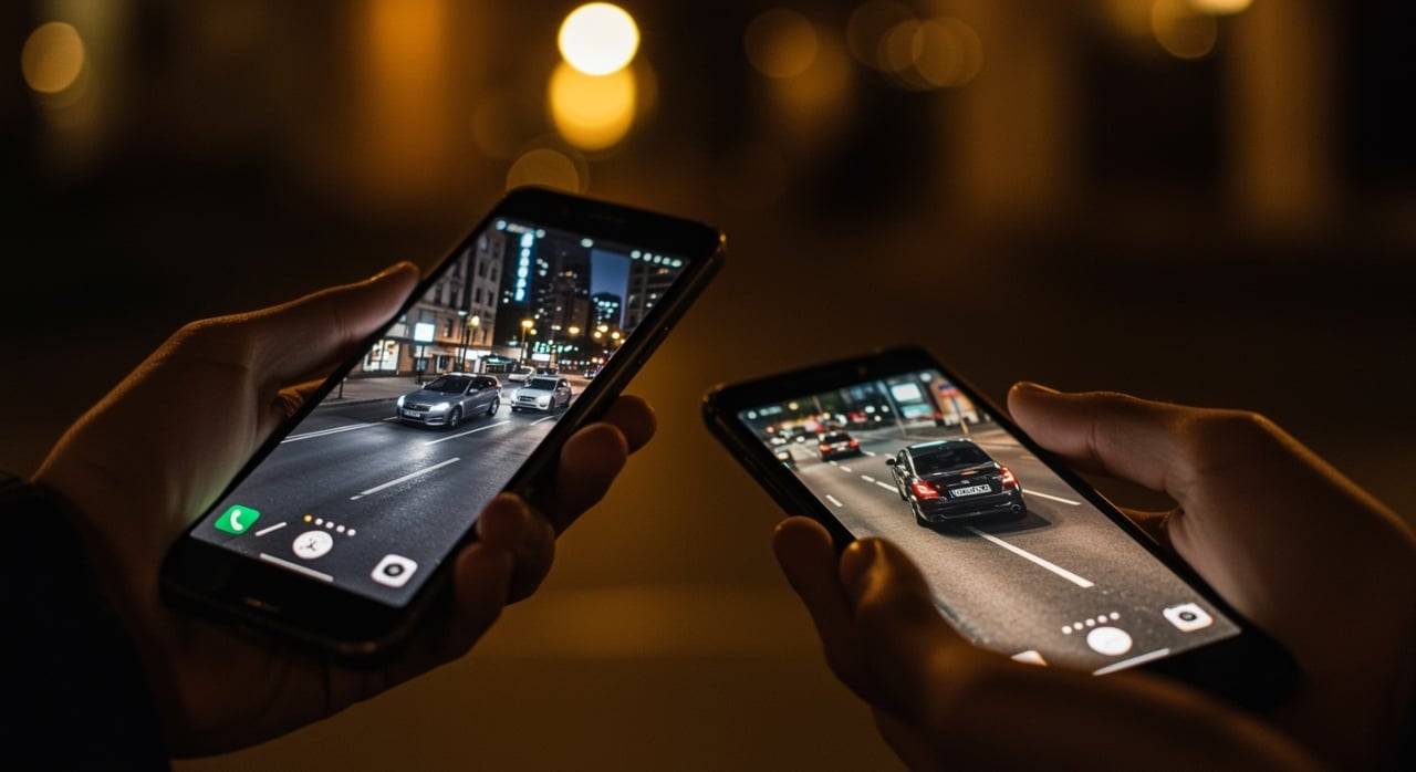 Smartphones a serem usados ativamente durante a noite