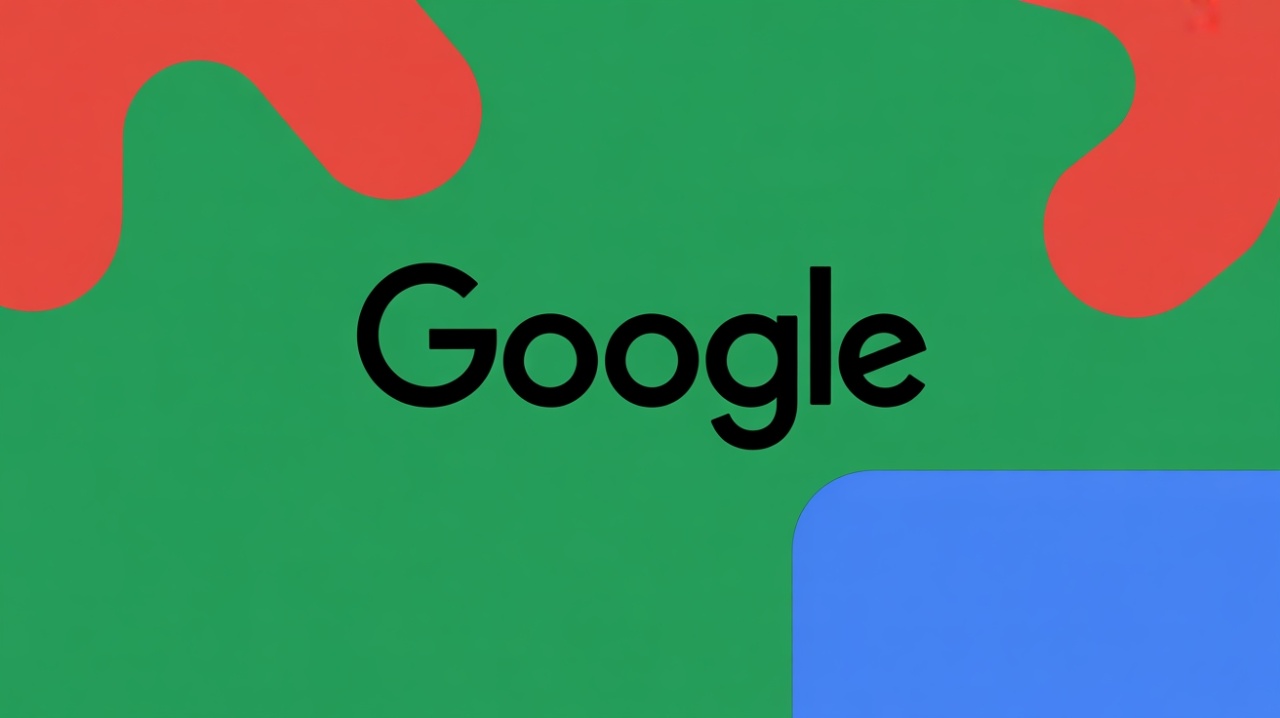 Google logo em fundo colorido