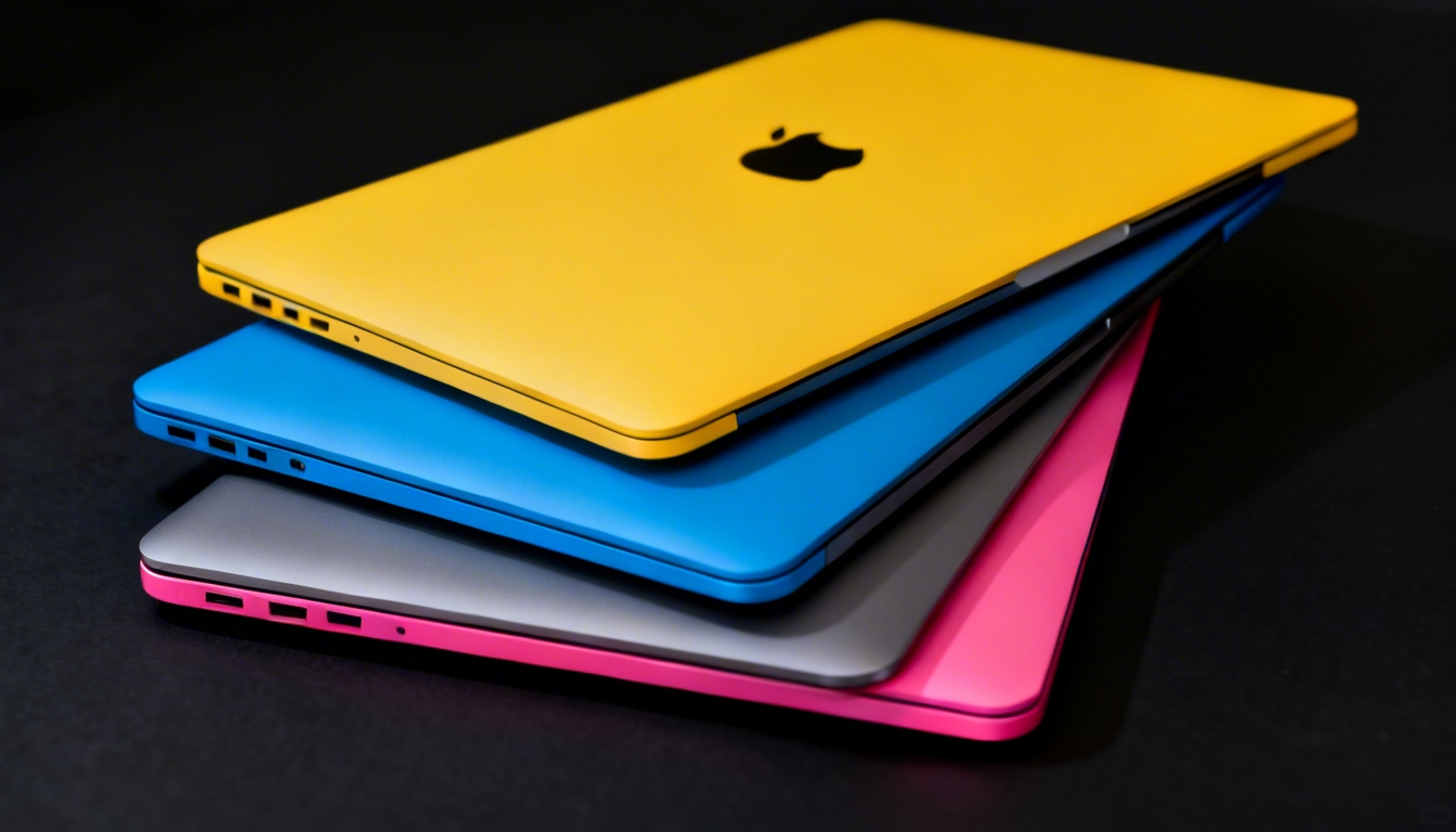 portáteis da Apple em várias cores
