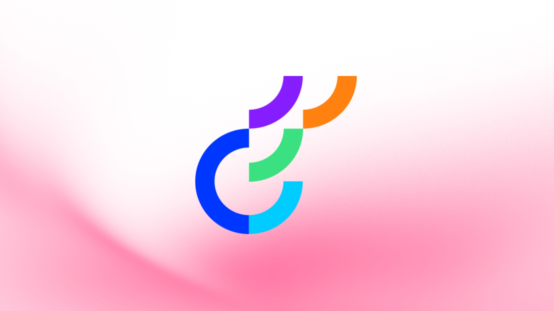 Imagem com um círculo com três cores diferentes (azul, verde e amarelo) e uma linha vertical.