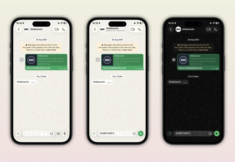 A imagem mostra três telas de dispositivos móveis, cada uma exibindo uma página de mensagens.