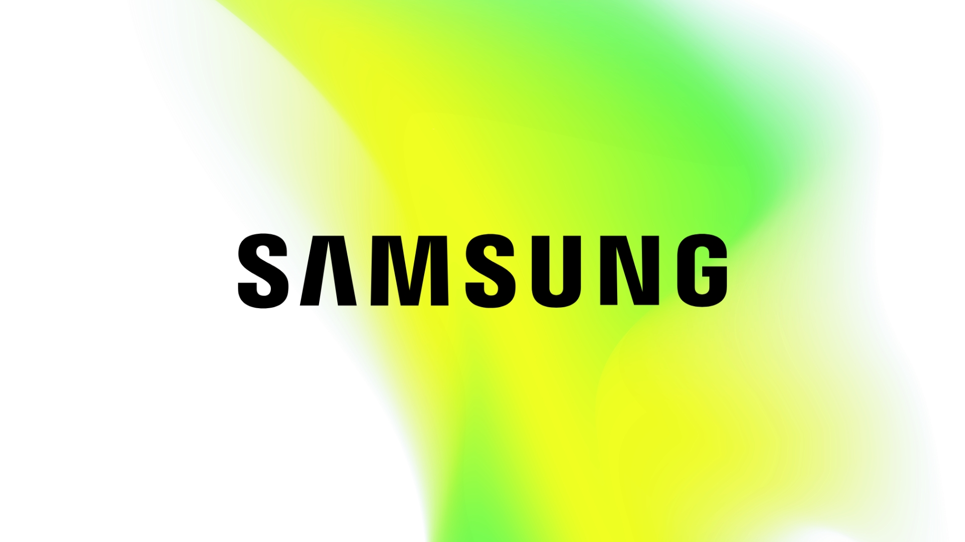 samsung logo em fundo verde