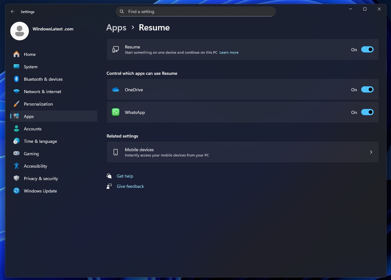 Continuar do WhatsApp no Windows
