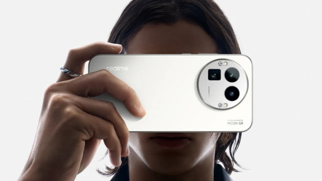 dispositivo da Realme em destaque