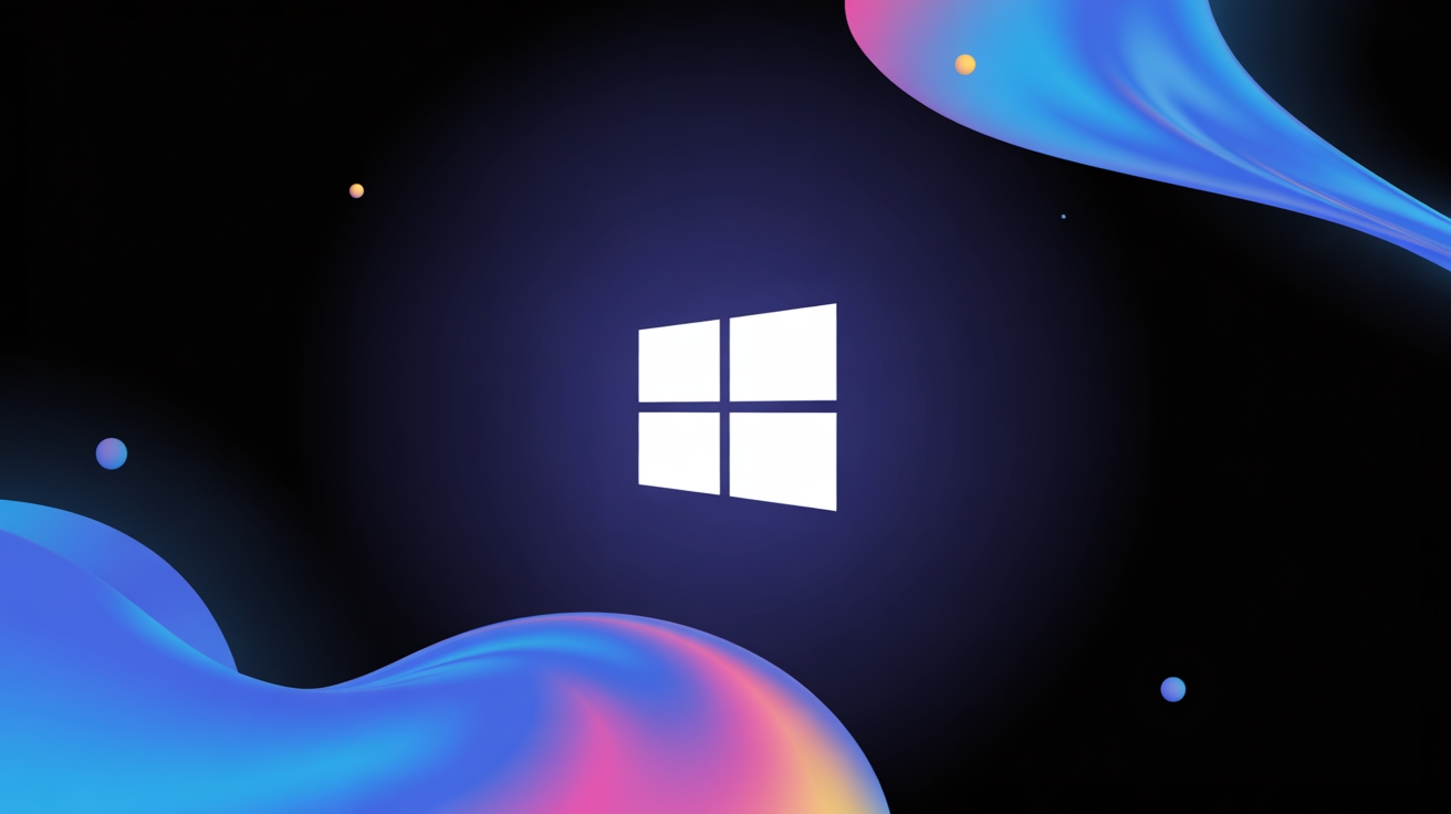 logo do windows em fundo abstrato