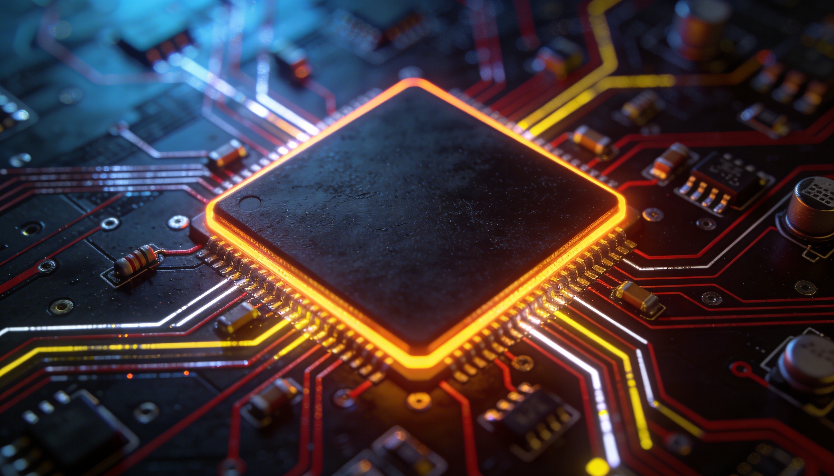 chip digital com fundo tecnologico