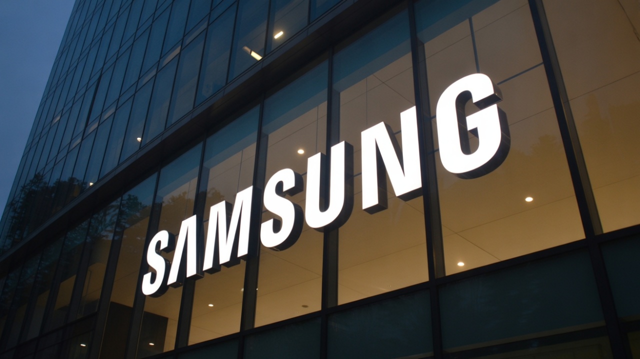 Samsung logo em edificio da empresa