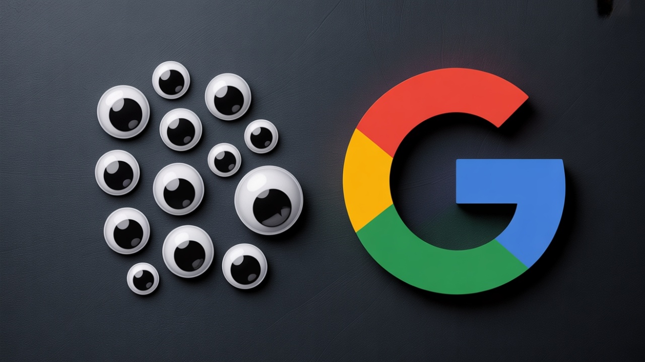 logo da Google com olhos ao lado