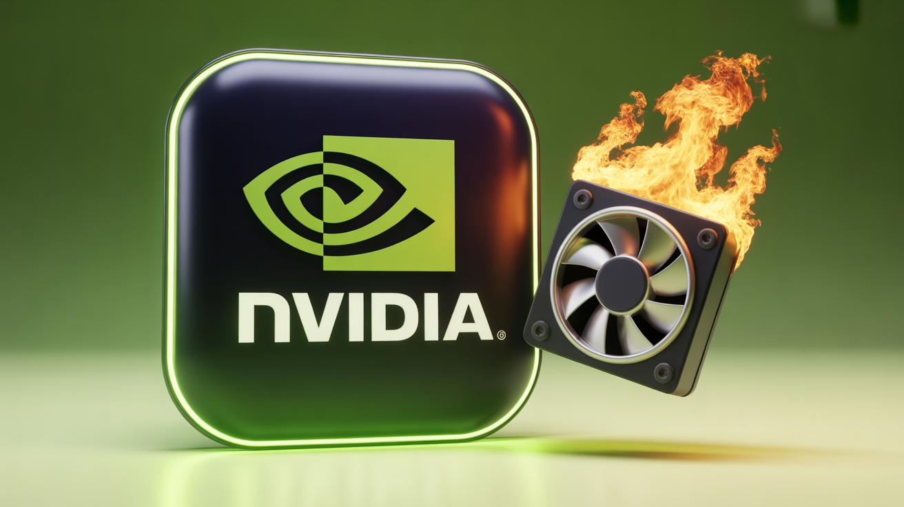 Nvidia com ventoinha em fogo