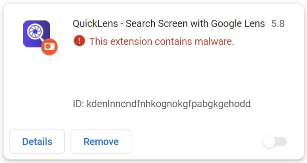 chrome extensão com malware
