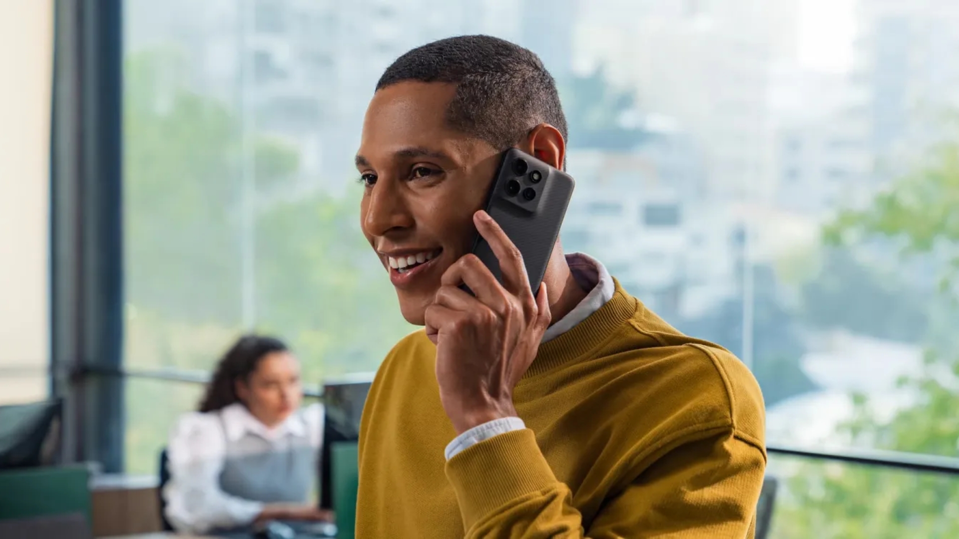 dispositivo da motorola em uso