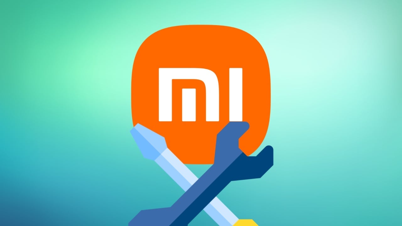 Xiaomi logo com ferramentas
