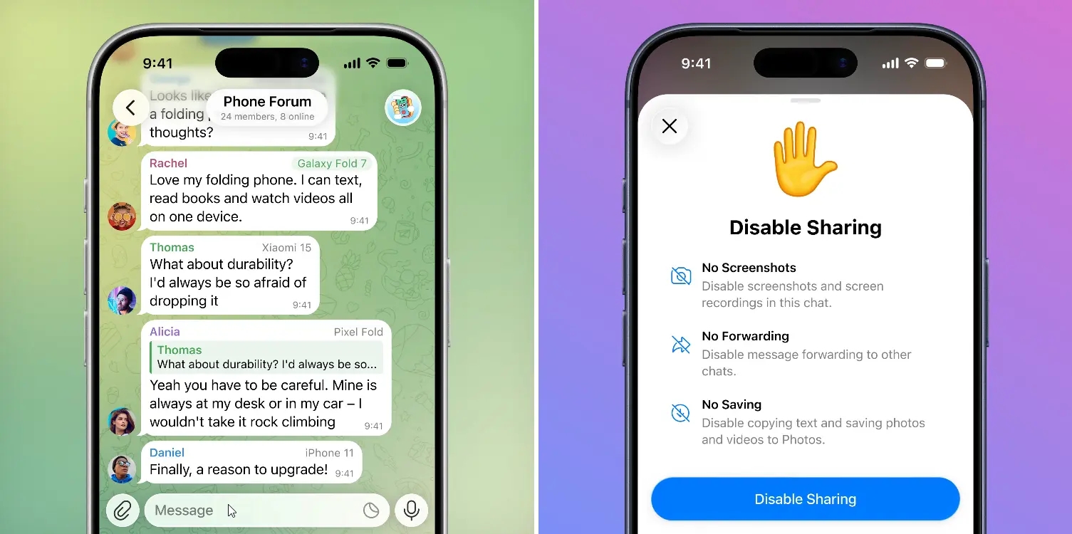 Telegram com novas funcionalidades para utilizadores premium
