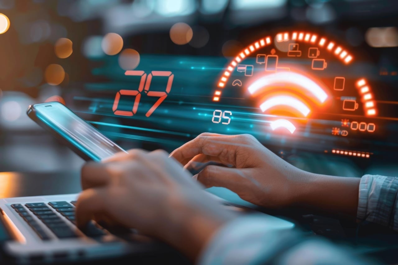 velocidade na internet em dispositivos