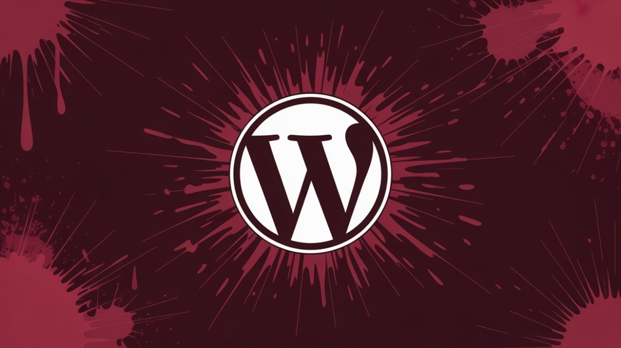wordpress em fundo de sangue