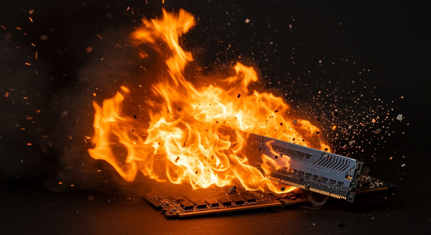 RAM a explodir em chamas