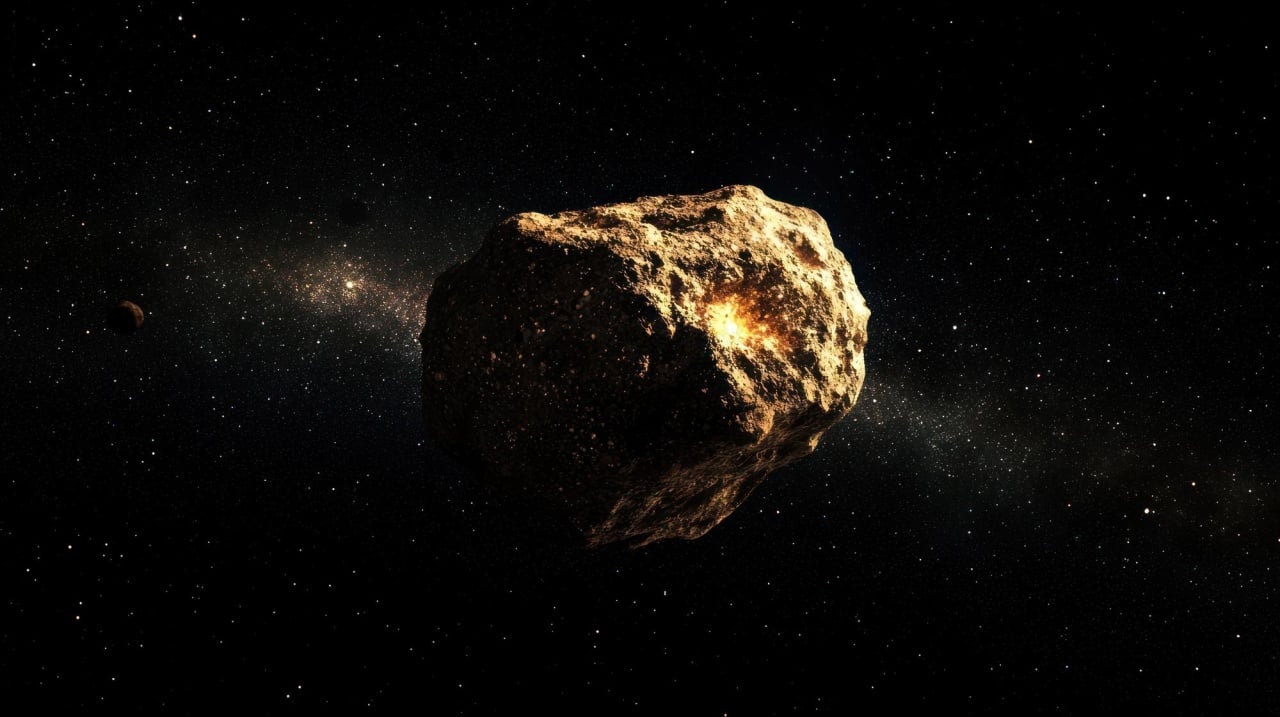 Asteroide no espaço