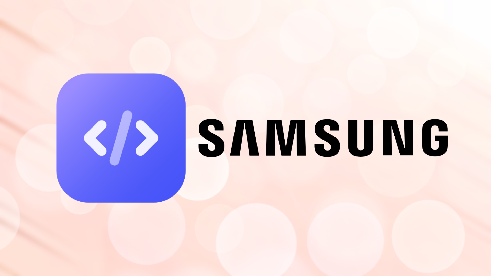 Samsung programação em formato de app
