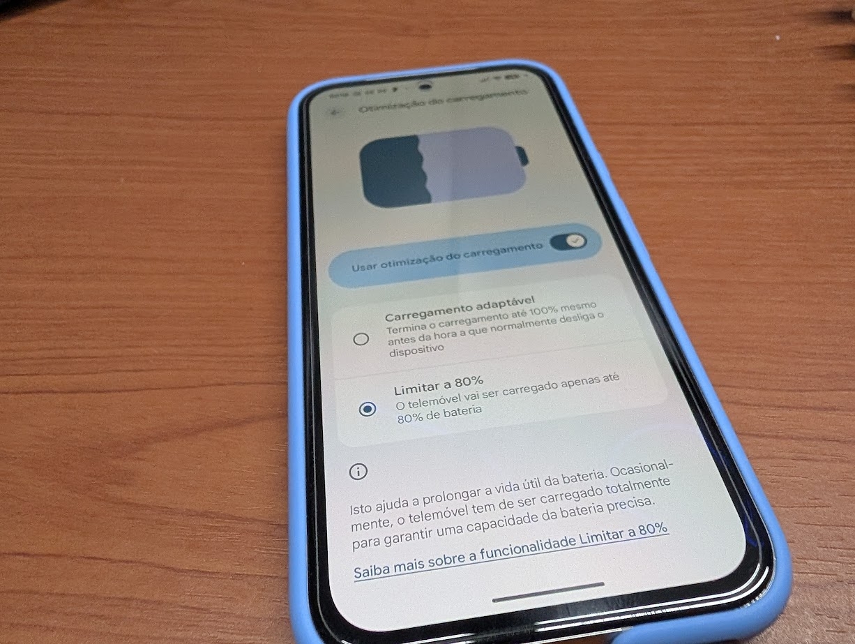 Pixel com carregamento a 80%