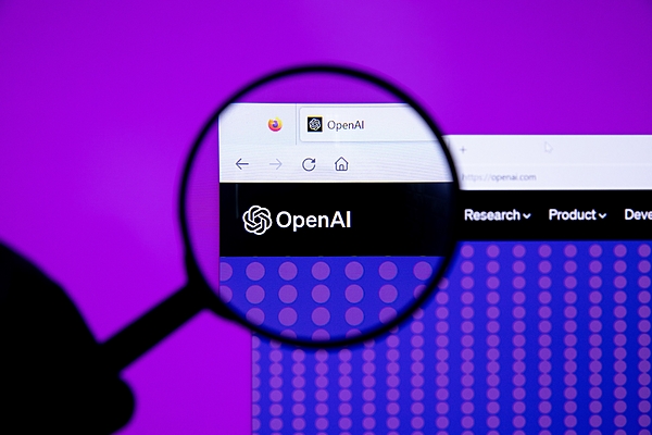 OpenAI logo em website