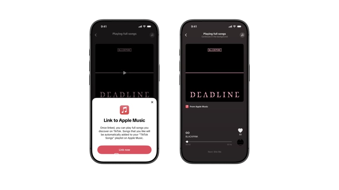 TikTok com Apple Music