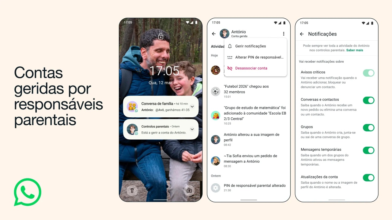 WhatsApp com novo sistema de conversas geridas por pais