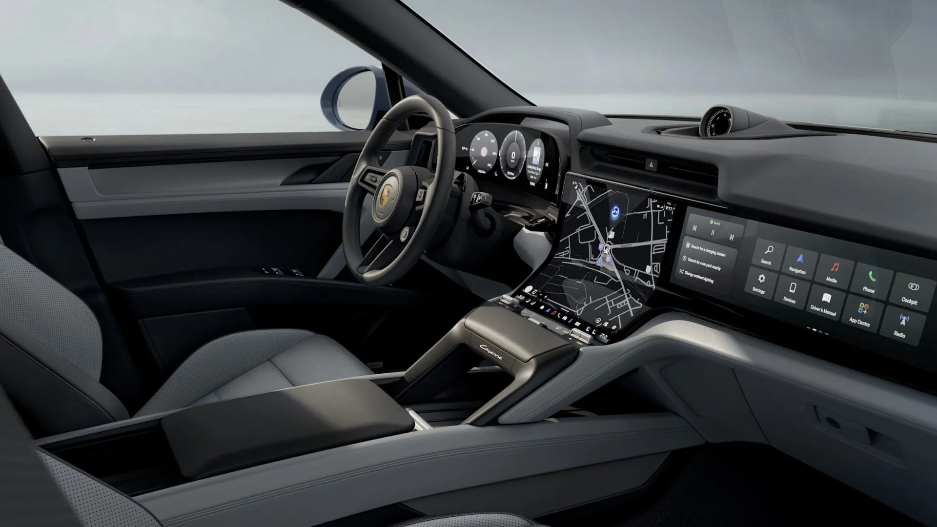 interior do Porsche Cayenne S EV