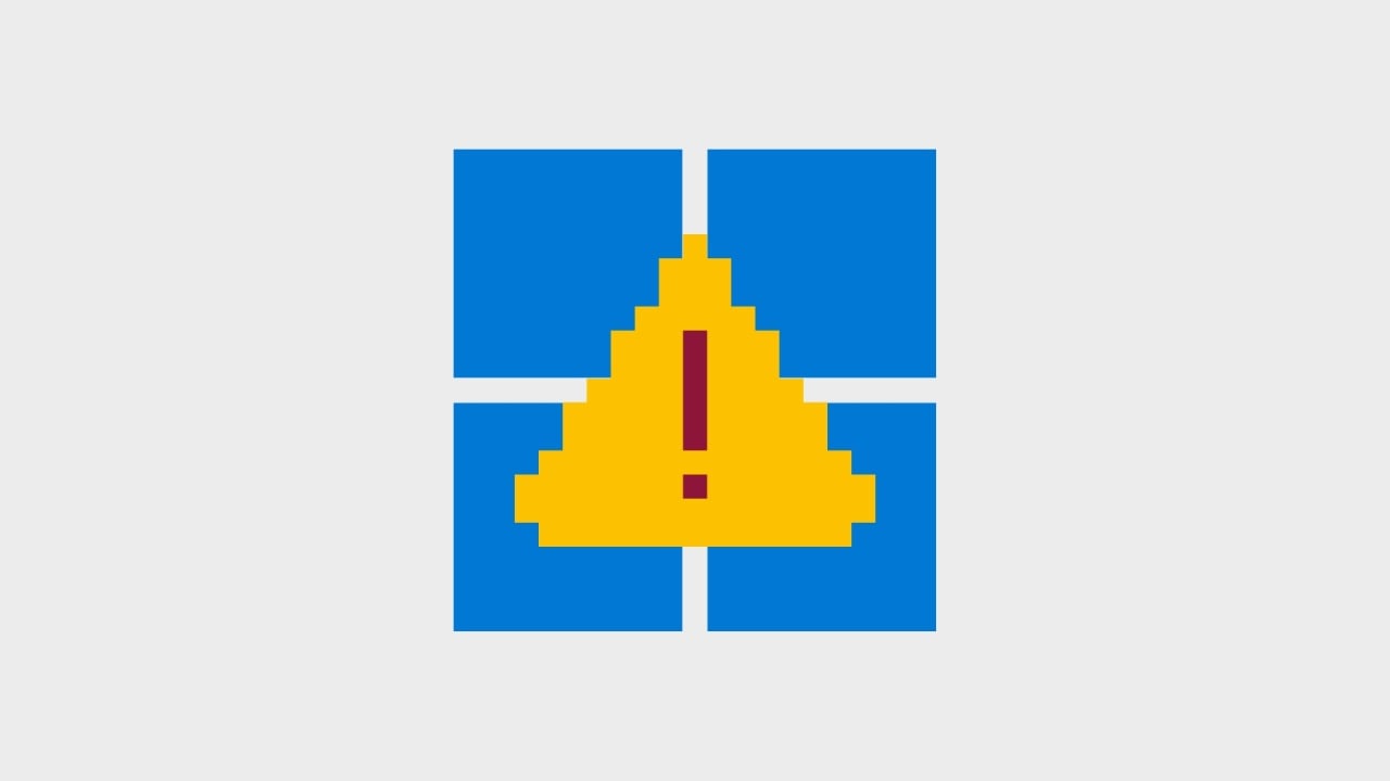 windows com sinal de alerta