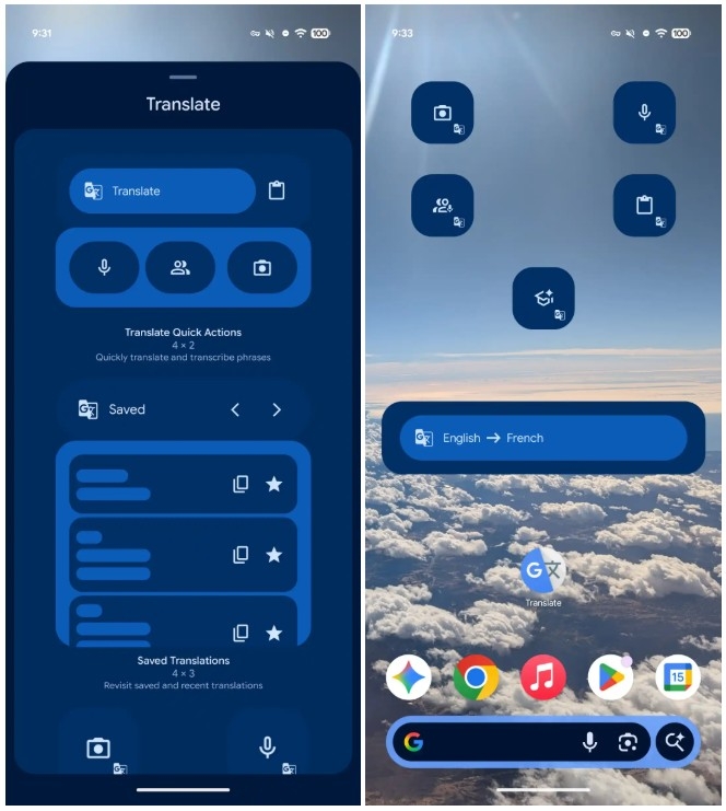 google tradutor com novos widgets