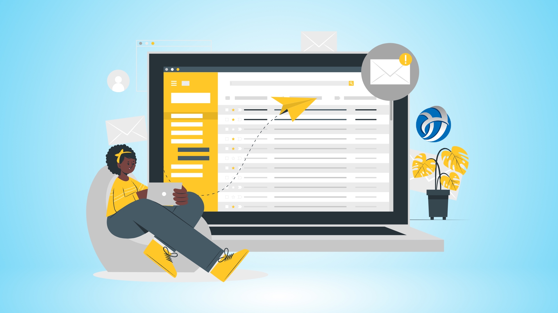 serviço de email a funcionar