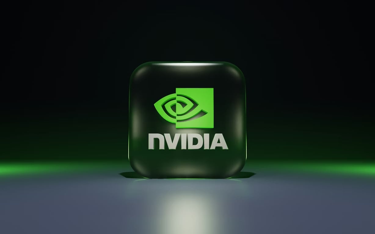Nvidia logo em 3D