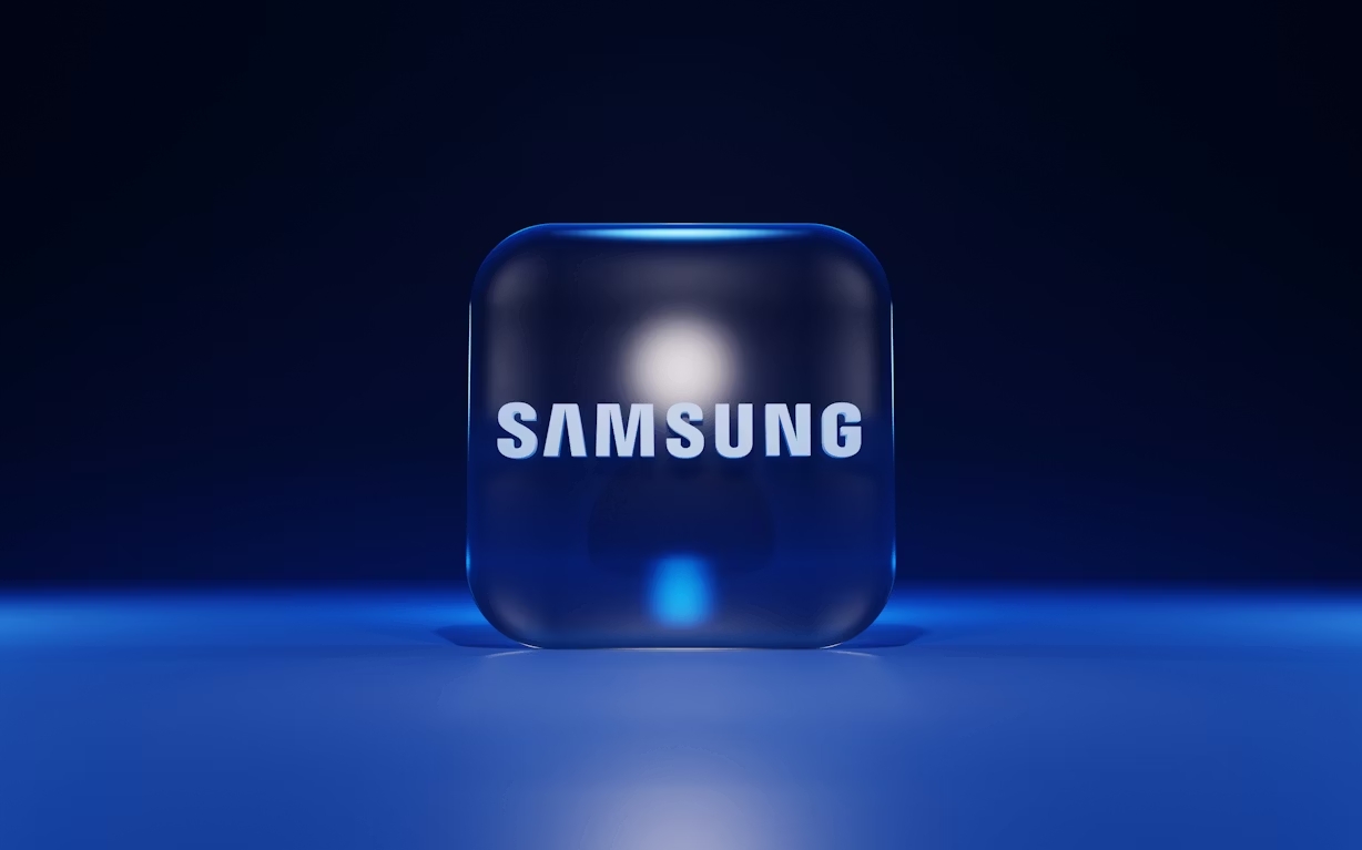 Samsung logo em efeito 3d