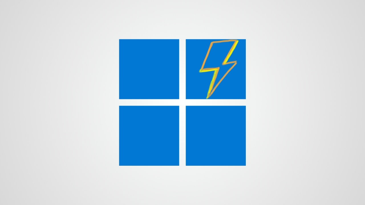 Windows 11 logo com flash