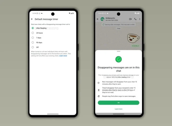 WhatsApp com nova funcionalidade para eliminar mensagens depois de lidas