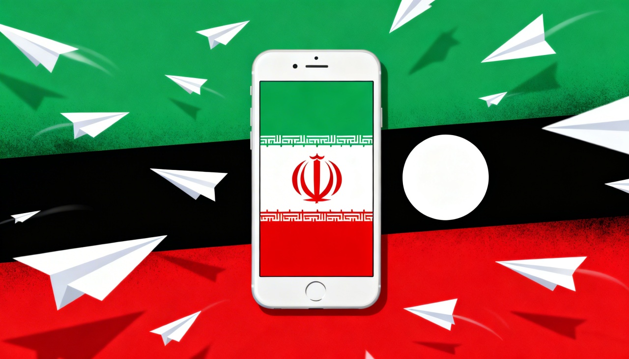 mensagens enviadas para smartphone com bandeira do irao