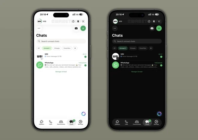 WhatsApp com nova interface