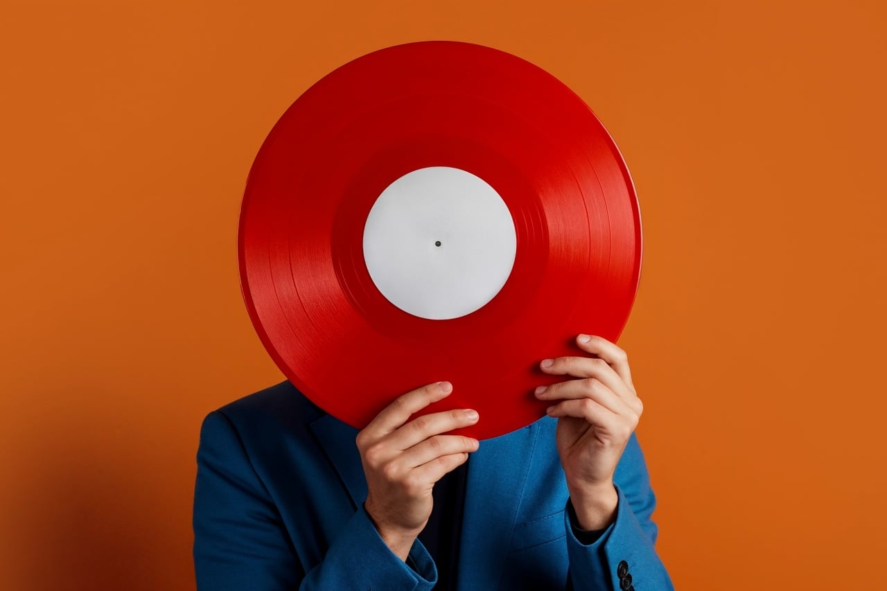 vinil em formato de cara