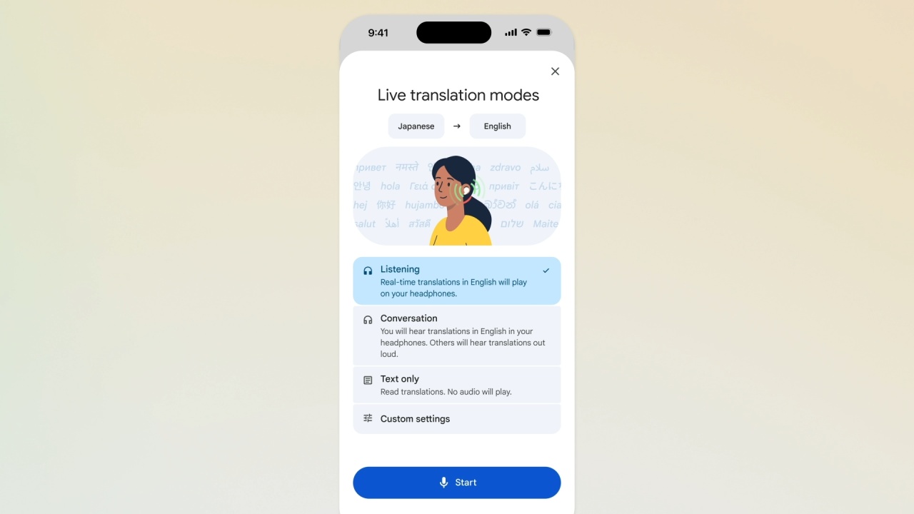 Google translate live