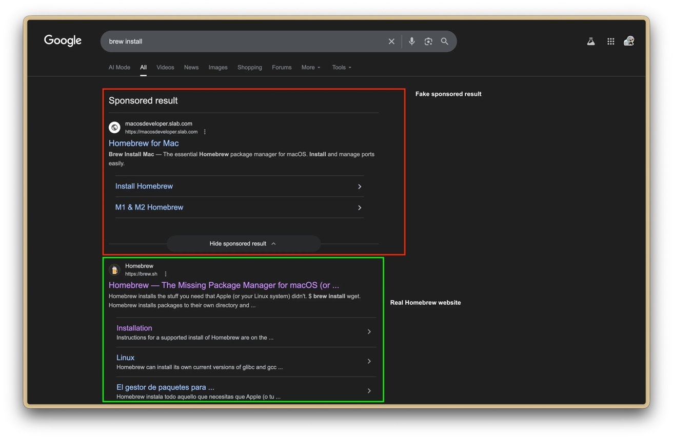 exemplo de malware nas pesquisas da google