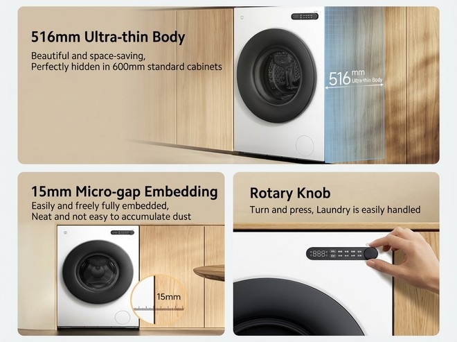 detalhes da Mijia Washing Machine Drum 10Kg Ultra-thin Full Embed