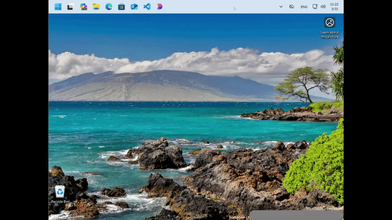 funcionalidade de mover a barra de tarefas do windows 11