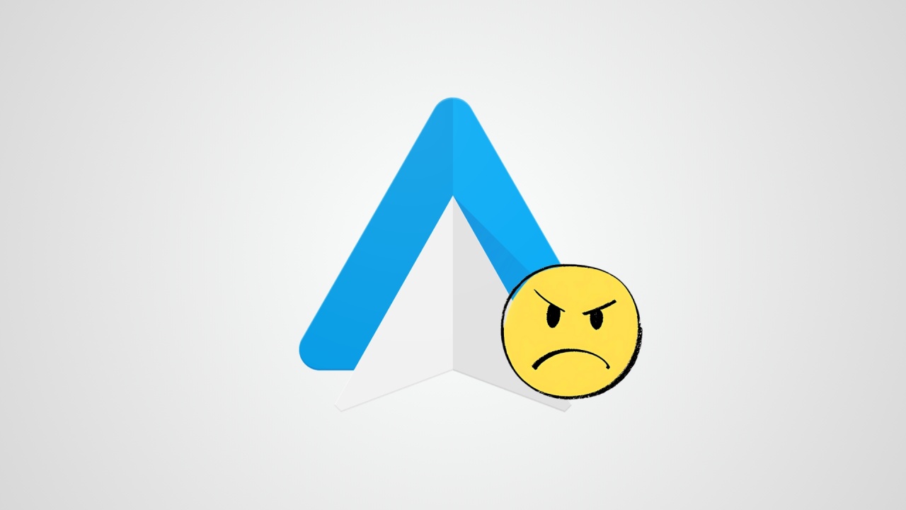 Android Auto com cara chateada de utilizador