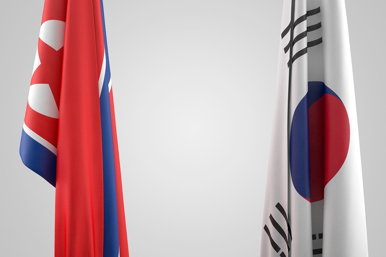 Coreia do norte e sul bandeiras