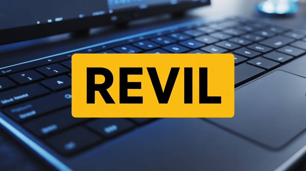 Revil hacker em teclado de computador