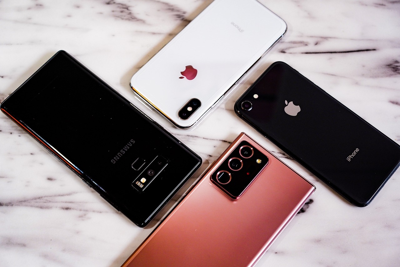 dispositivos da Samsung e da Apple