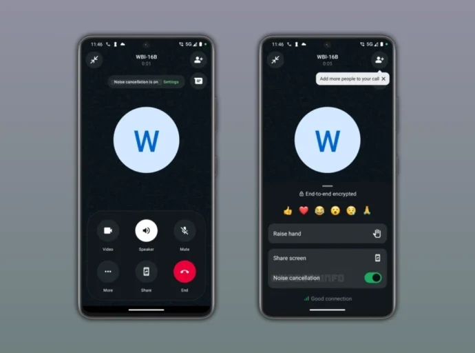 cancelamento de ruido em chamadas do WhatsApp